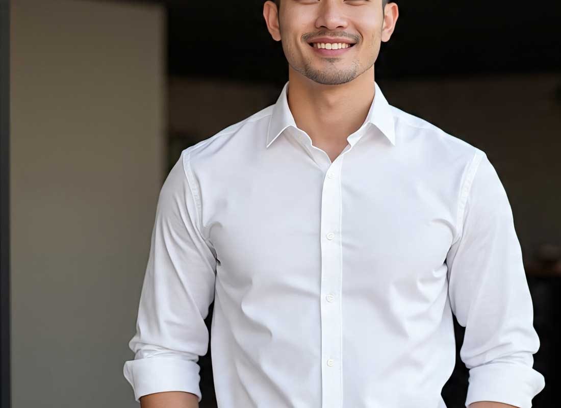 penampilan menarik dengan kemeja